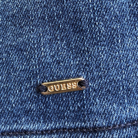 GUESS NWT Bustier Denim Jeans Crop top - Picture 7 of 8